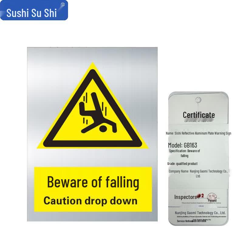 Su Shi Reflective Aluminum Warning Sign - Beware of Falling