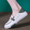 Classic cow tendon sole flat bottom women's shoes summer breathable flat bottom white shoes women's shallow mouth casual shoes