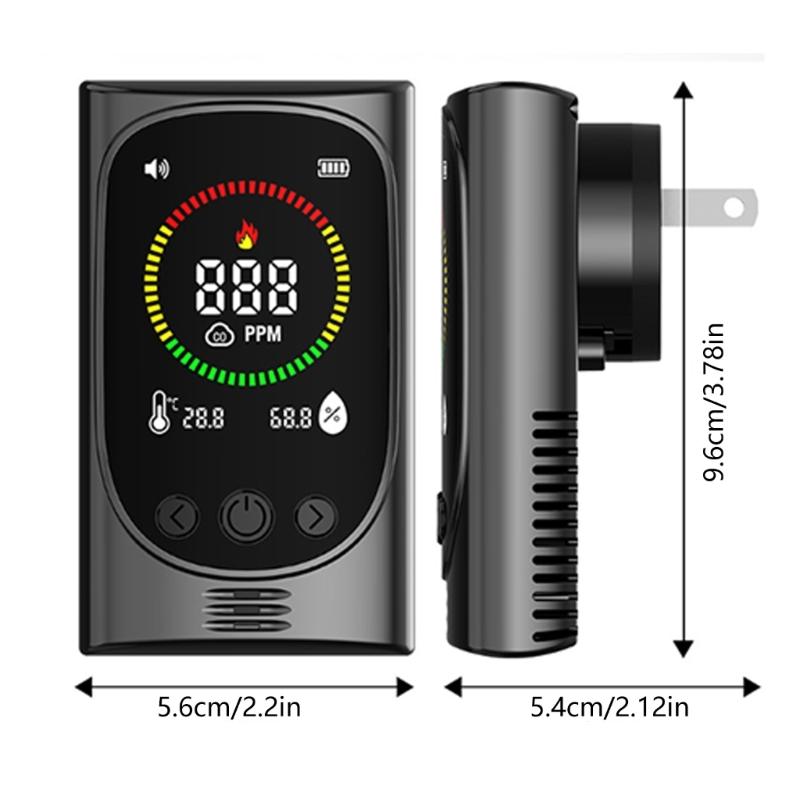 Realtime Monitoring Carbon Monoxide Detector With High Sensitivity Sensors For Kitchen Bathroom Bedroom & Garage Safety
