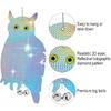 Bird Scare Device, Hanging Reflector Board to Scare Bird Away, Reflective Owl Scarecrow Keep Bird Away from Garden, Patio, Windows, Balcony, Orchard