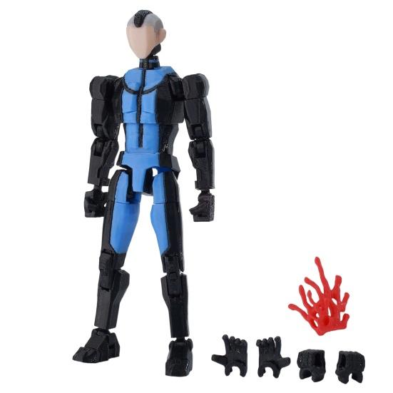 3D Printed Action Figure with Accessories Posable Cartoon Character Model Movable Joints Figure Decoration Collectible Gift for Animation Lovers