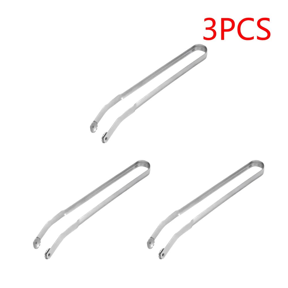 Portable BBQ Sausage Turning Tongs Kitchen Stainless Steel Locking Cooking Non-Slip Food Grill Tongs Long Handle Tongs Flip Tool