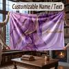 Coperta Ponderata a Tema Geometrico Astratto Coperta Personalizzata con Nome Testo Coperta Morbida Accogliente per Casa Divano Letto