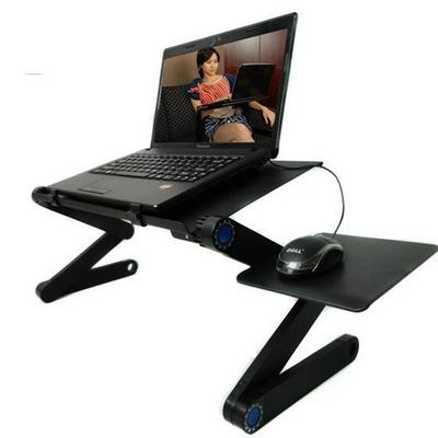 Foldable Adjustable Laptop Stand with Cooling, Portable Aluminum Riser for Desktop and Bedside Use