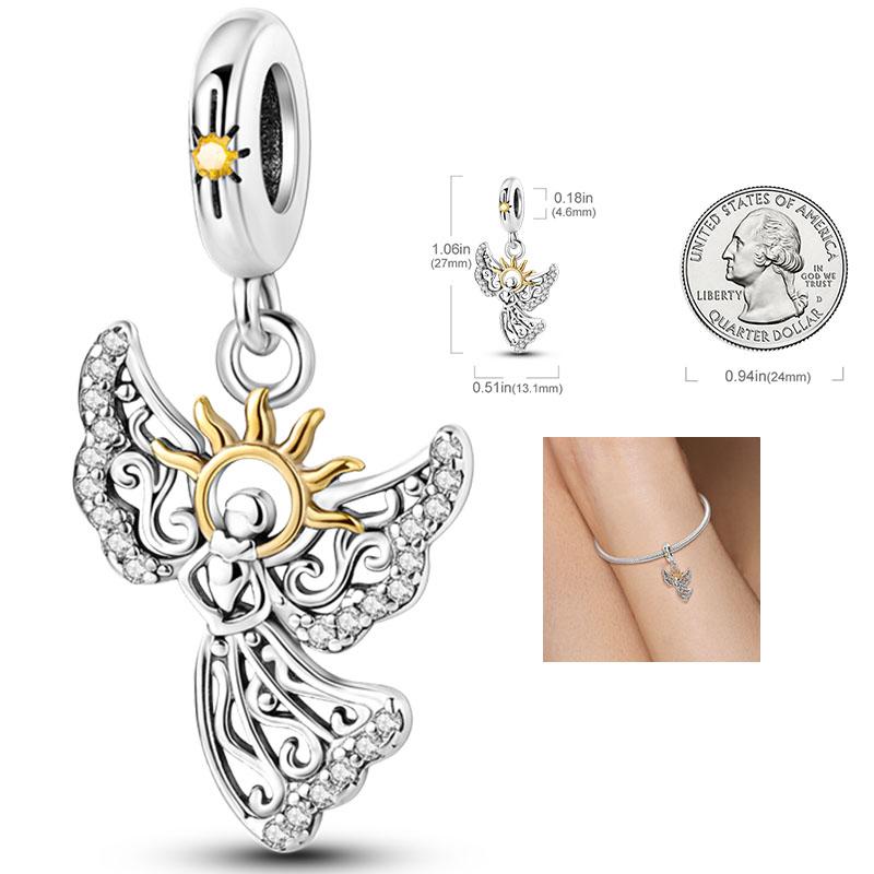 Copper Charms Penguin Unicorn Carousel Pendants Fit Original Pan Bracelet Beads Diy For Jewelry Making