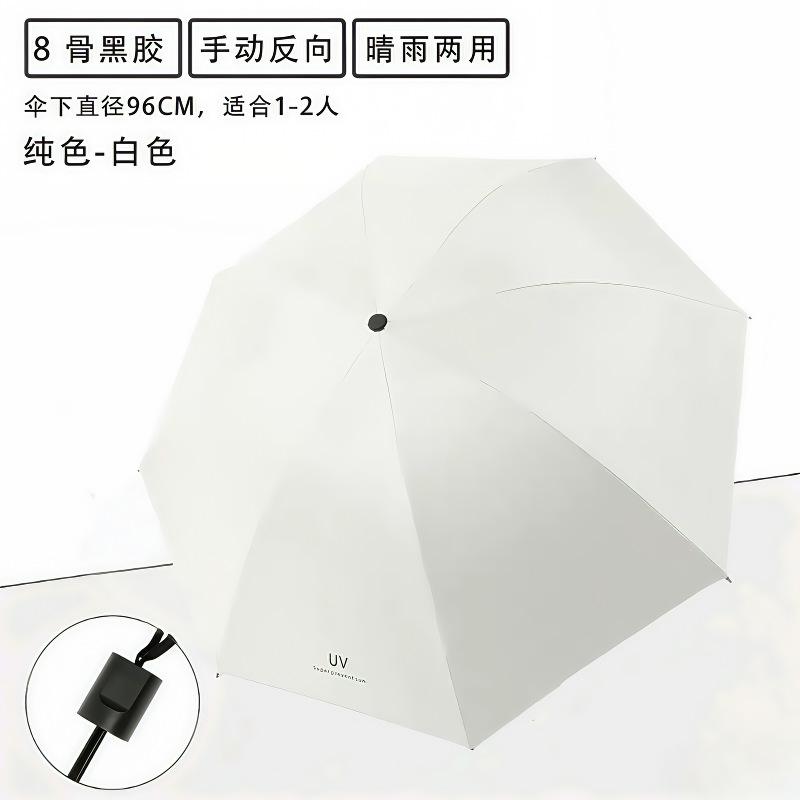 Automatic umbrella UV vinyl sun protection UV sun protection umbrella weather and rain dual-purpose folding advanced sun umbrella wholesale