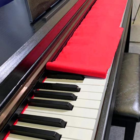 

Piano Keyboard Anti-Dust Cover Flannel Key Cover Cloth 88 Keys Protective червоний