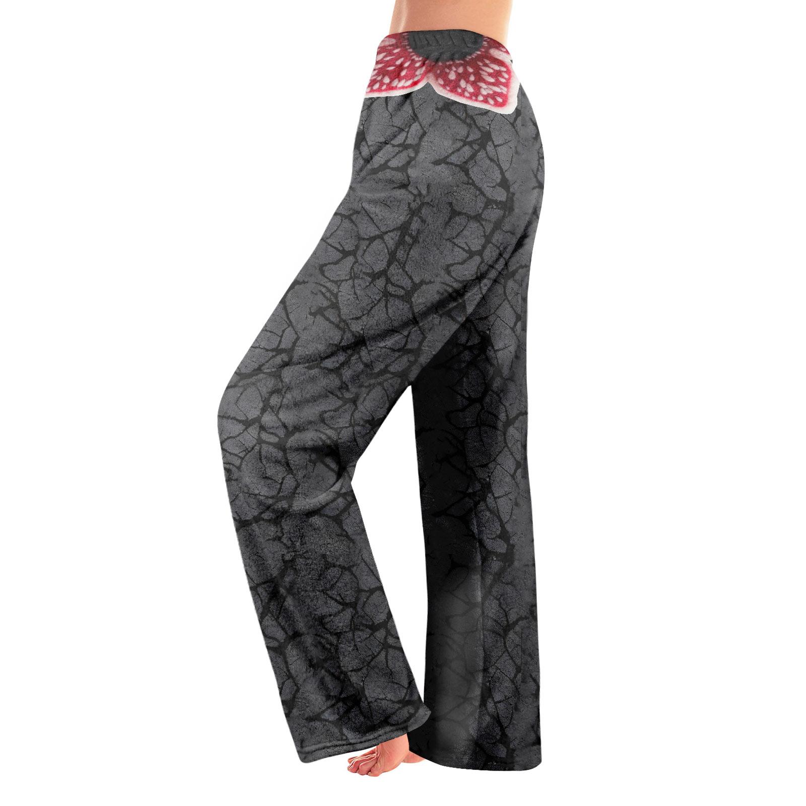 

Womens Pajama Pants Sleepwear Casual Drawstring Elastic Waist Pants Comfy Straight Yoga Loose Trousers XL арбуз красный