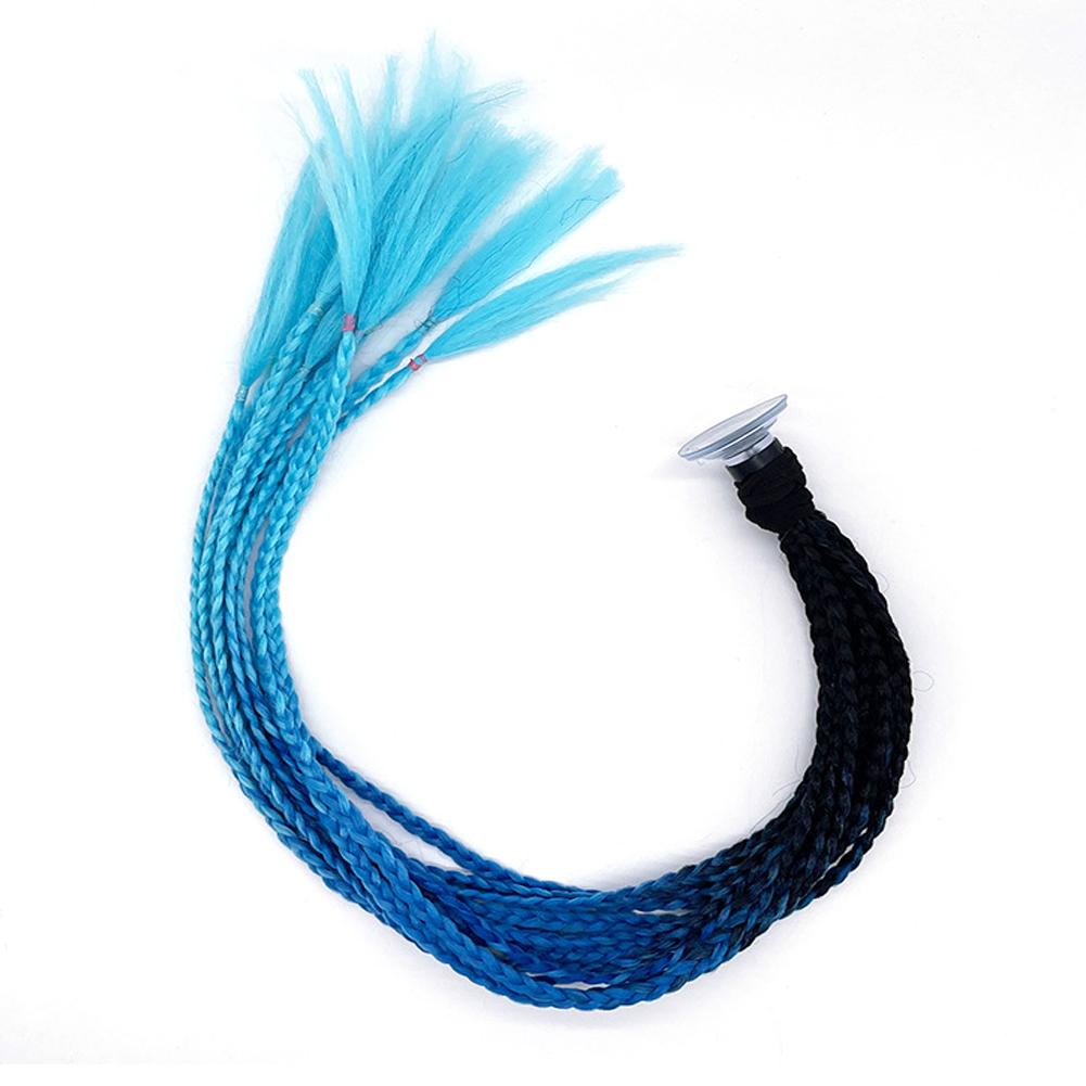 24" Helmet Braids Pigtails Motorcycle Helmet Braid Ponytail Motorbike Riding Helmet Pigtails Braids For Women Men Children