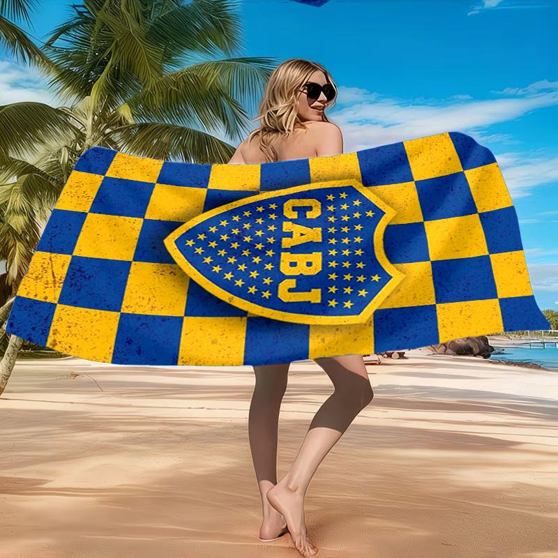 Boca Football Club Printed Microfiber Beach Towel, Soft And Absorbent, Quick-Dry, Ideal for Summer Travel, Beach Essential, Swimming Pool