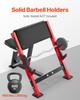 Preacher Curl Bench Adjustable Home Gym Biceps Machine Barbell Equipment