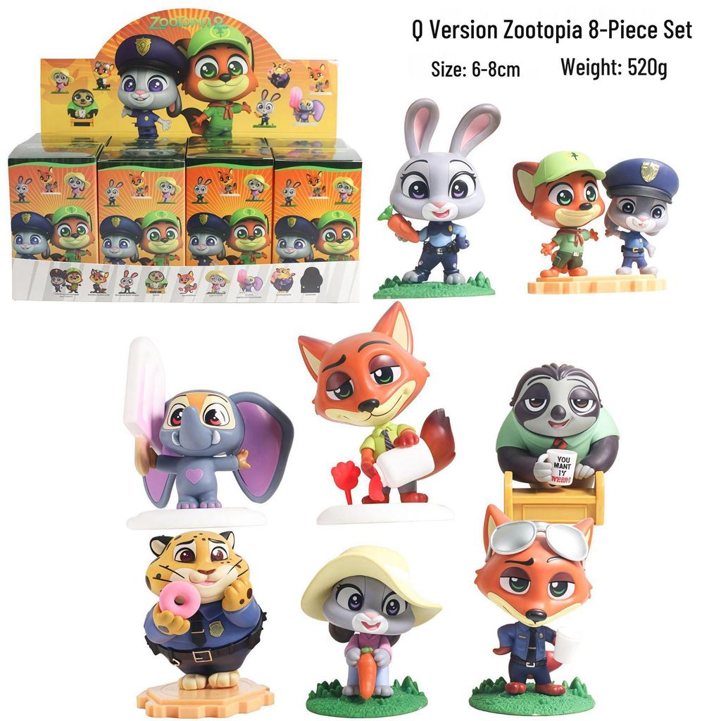 Zootopia City 2 Blind Box: Fox Nick & Judy Table Ornament Doll Gift Set