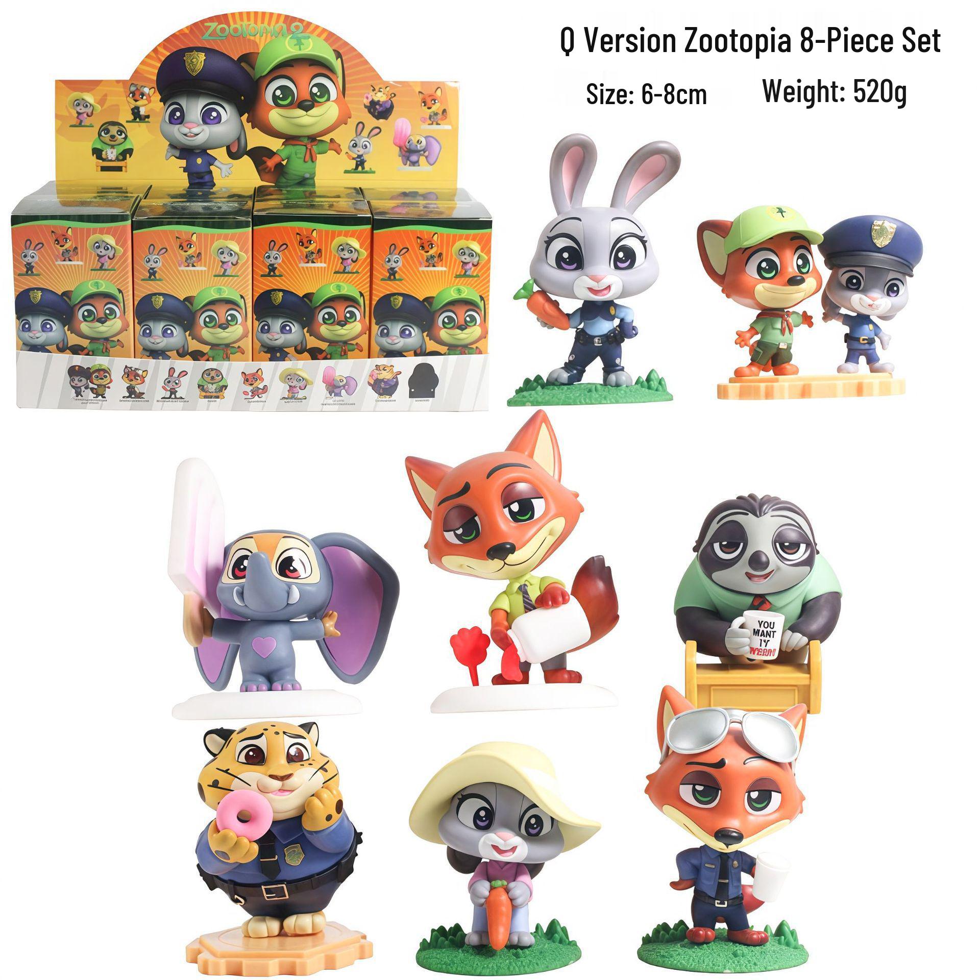 

Зоотрополіс 2 Сліпий бокс: Лис Нік і Кролиця Джуді Настільна прикраса Лялька Подарунковий набір Height 6-8CM