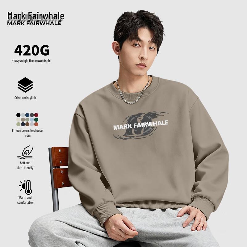 

Mark Fairwhale Men s Loose Fit Fleece Lined Graphic Crewneck Sweatshirt 2XL