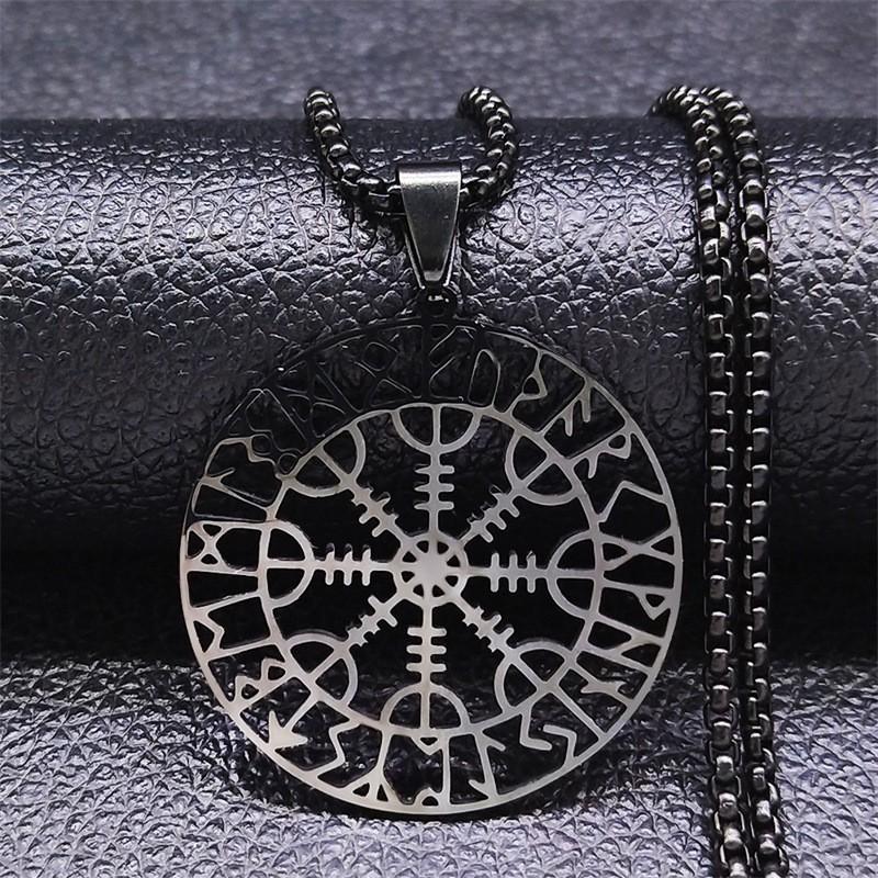 

Viking Titanium Necklace for Men Stainless Steel Pendant Durable Stylish Jewelry Gift чорний