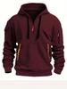 European Men's Hooded Zipper Sweatshirt with Multi-Pocket Pullover - Spring & Autumn Casual Jacket