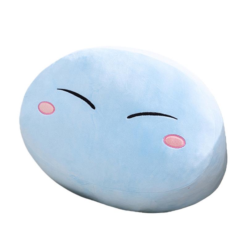 Cute Slime Plush Pillow Soft Squishy Round Expression Cushion Bun Stuffed Toy For Kids And Teens Bedroom Sofa Desk Birthday Gift