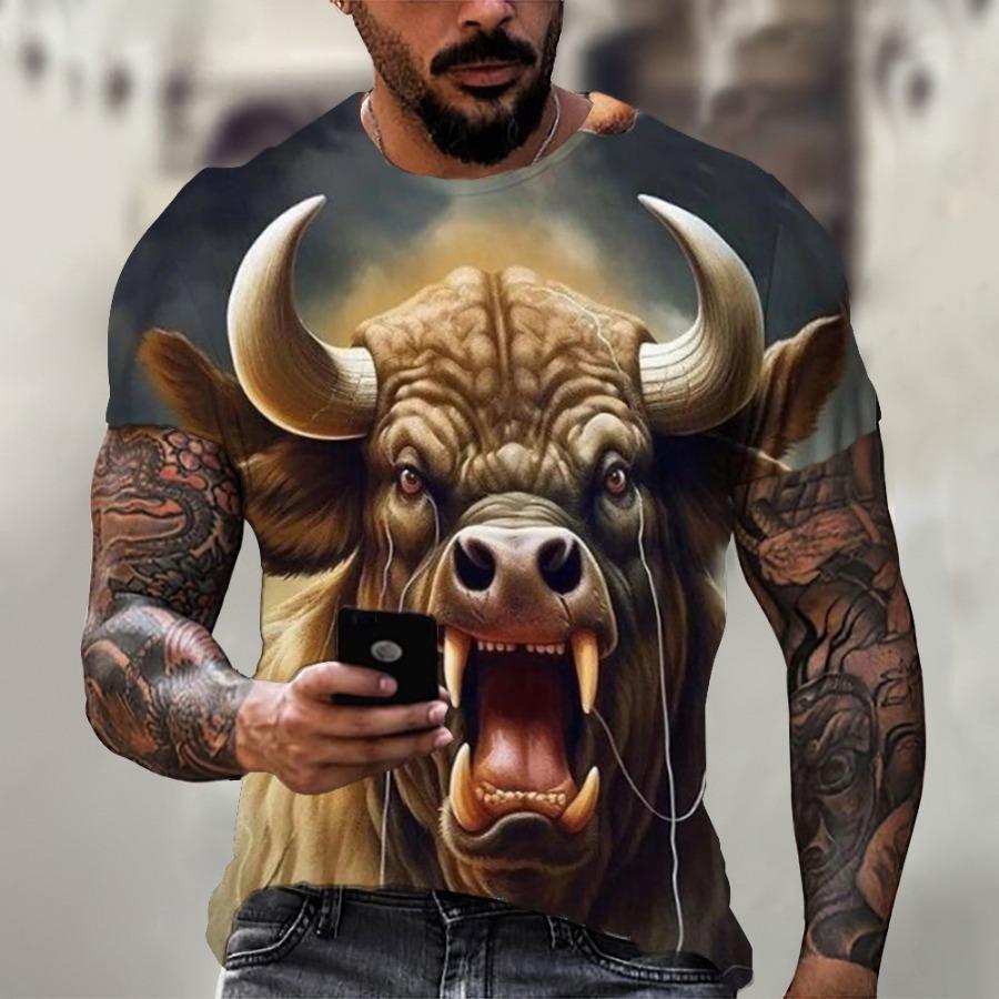 Уличная футболка с 3D животным — фото 10