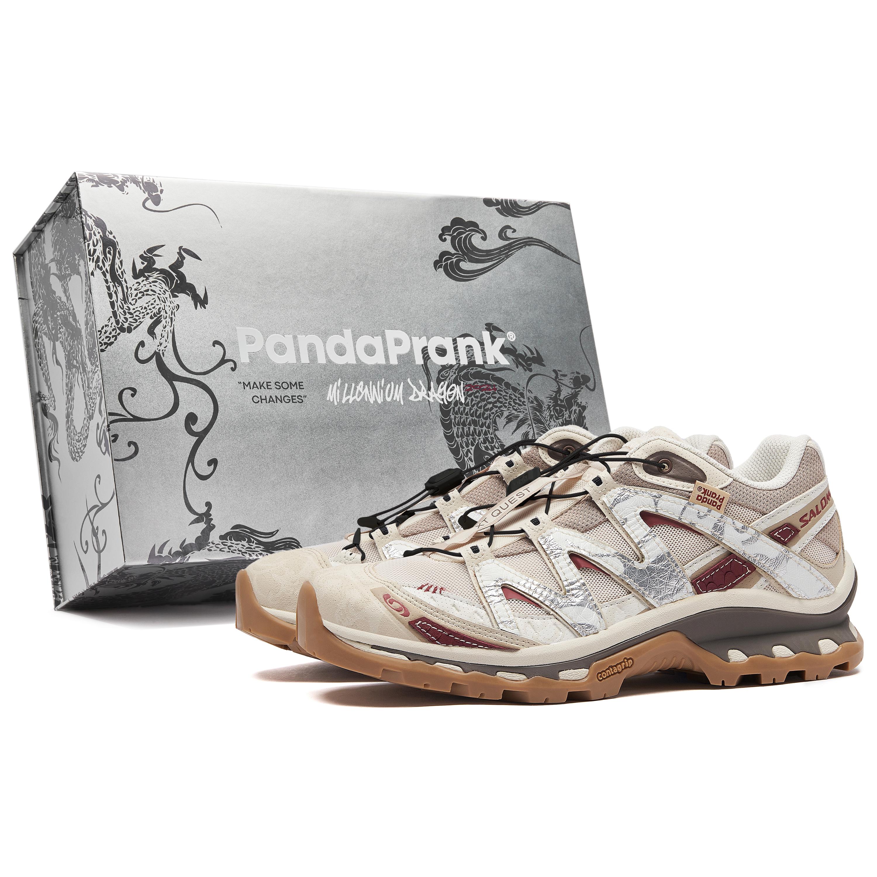

SALOMON XT Quest Slip Resistant Low top Running Shoes Unisex Silver Yellow Brown 475413(TeamH-S-BOX) 44