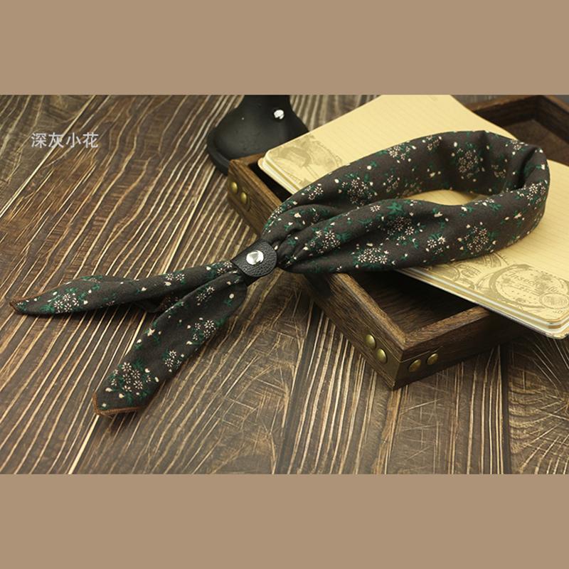 60*60CM Vintage Cotton Floral Cravat Scarf For Men Luxury Necktie Accessories Soft Ascot Scrunch Cravate Wedding Party Tie Gift