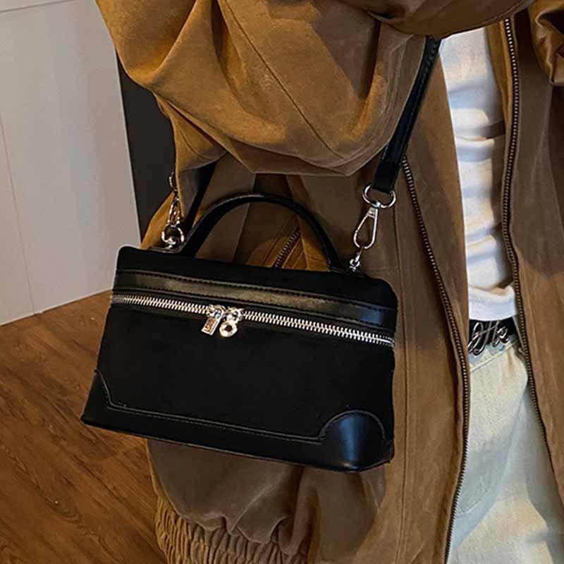 Fashion Retro Contrast Casual Handbag Bag Women's 2025 New Versatile Box Bag Fashion Crossbody Bag