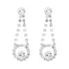 Temperament Vielseitiges Strass-Halskette Ohrringe Zweiteiliges Set