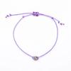 HR 292B_Cube Pendant Fabric Bracelet(Purple)
