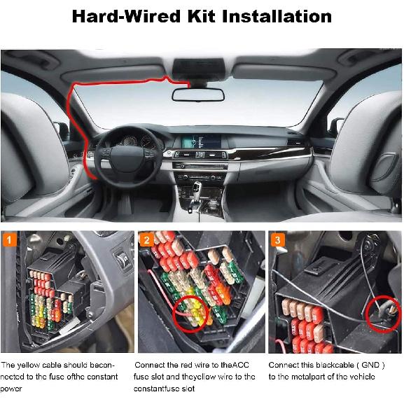 JOMISE Hardwire Kit for Mirror Dash Cam T860+