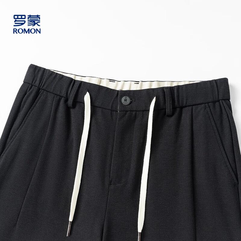 ROMON Men's Tencel Blend Waffle Knit Casual Pants