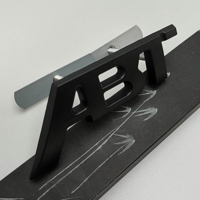

3D Metal Chrome Black Logo ABT Emblem Car Front Grille Badge Sticker 80x32mm
