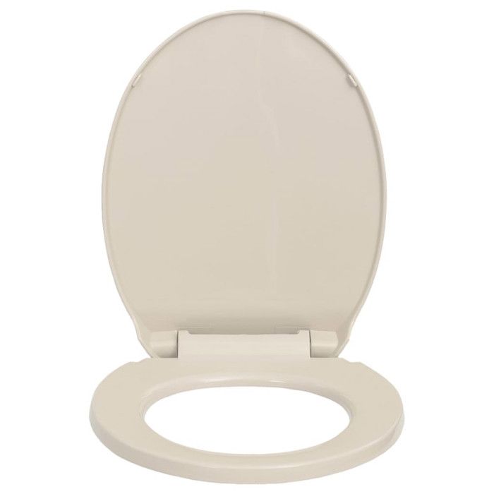 VidaXL Siège de toilette à fermeture en douceur Abricot Ovale