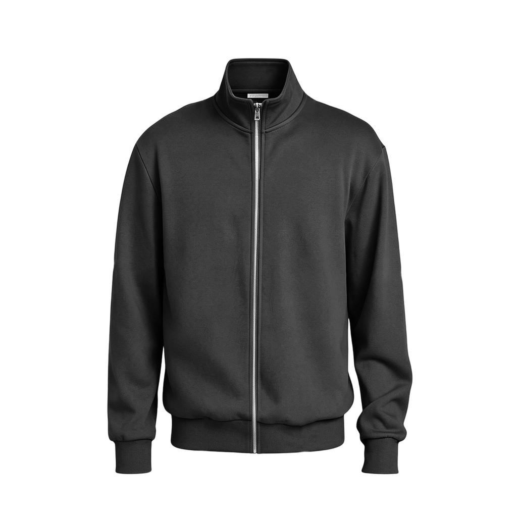 Men's Full Zip Long Sleeve Casual T-Shirt Loose Fit Top for Fall