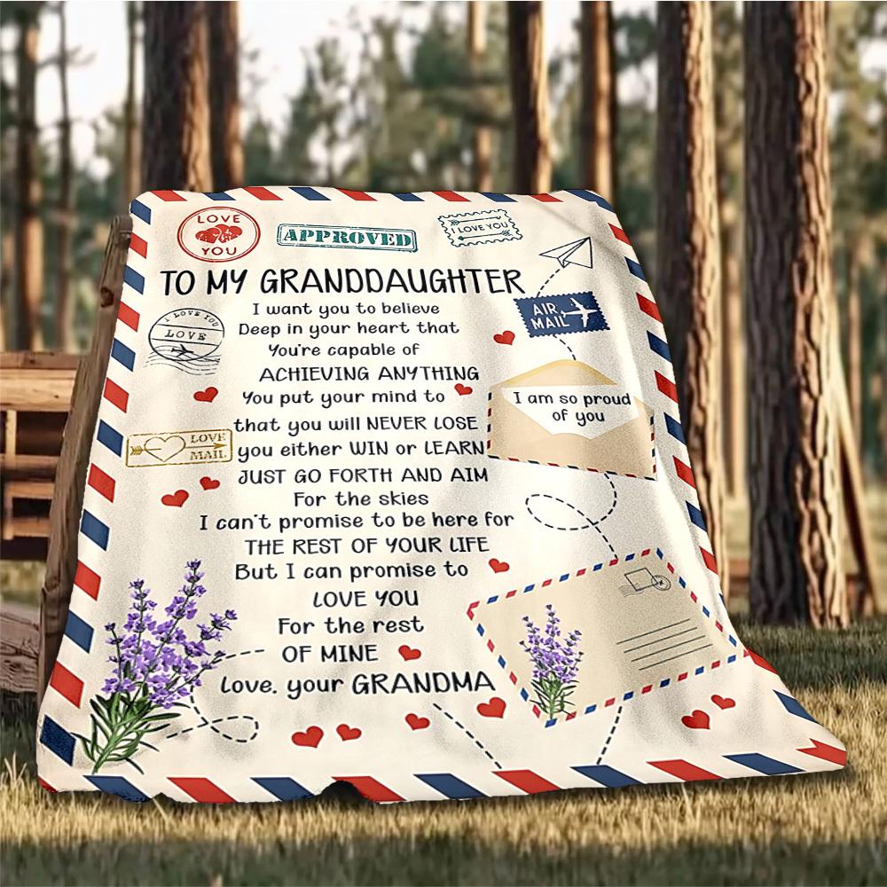 1 st Farmors Uppmuntran Tryck Utomhusfilt, Lättvikts Polyester,