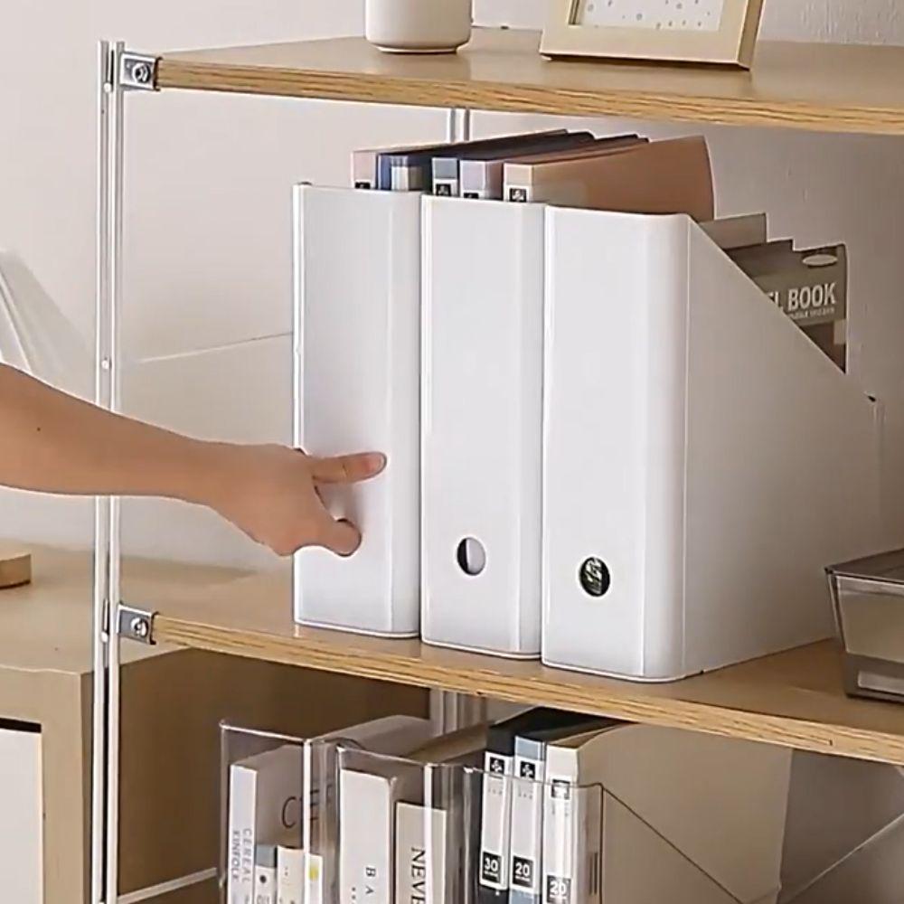 Plastic Desktop File Rack Large Capacity Book Stand Durable Bookends  CD