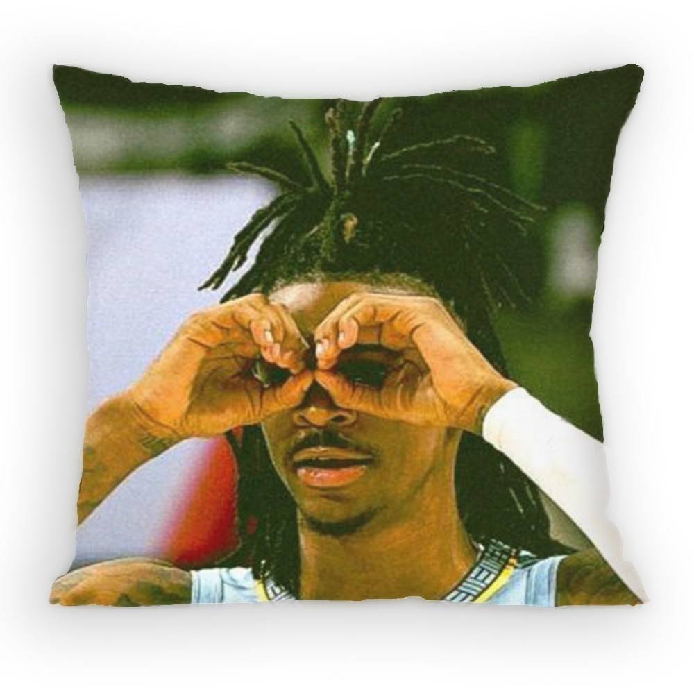 Basketball JJa MMorant  Pillow Case Sofa Living Room Bedroom Headboard Backrest Cushion Square Cushion Nap Time