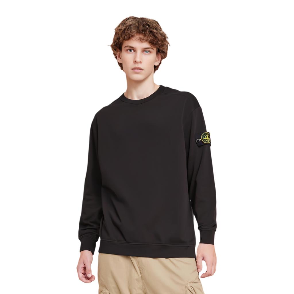 STONE ISLAND Ss23 Solid Color Crew Neck Pullover Casual Sweatshirt Men Sweatshirt Dark-Blue 101563750-A0020