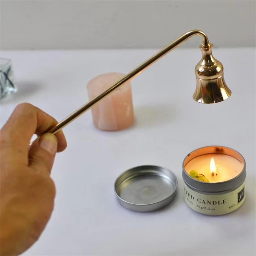 Elegant Bell Shaped Candle Wick Trimmer Long Handle Turn Off Extinguisher Candle Blower Flame Snuffer Home
