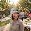 Weiches Garn DIY Handgehäkeltes Hut-Set Warmer Drachen Wolf Frosch Hut Party Cosplay