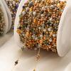 Colorful Crushed Natural Stone & Stainless Steel Necklace Chain for DIY Jewelry