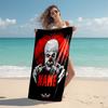 Personalized customized proof beach towel with Pennywise the Dancing Clown pattern - soft, absorbent,quick-drying,perfect swimming,camping&bathing