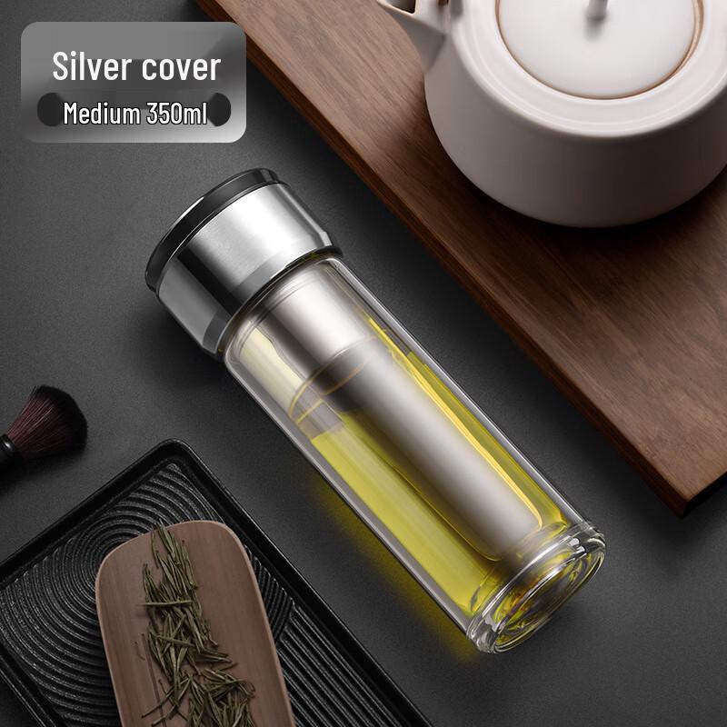 SX Double-Layer Tea Infuser Glass Mug