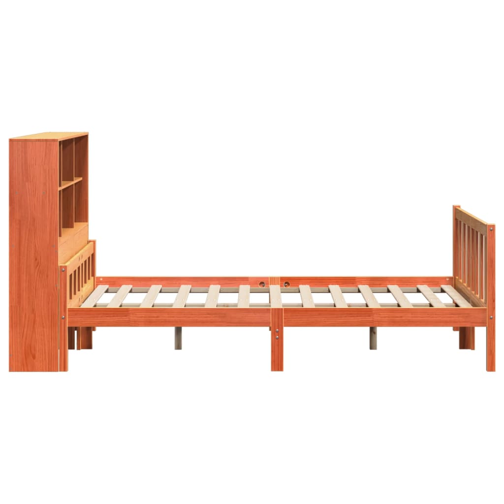 Solid Wood Bed without Mattress Wax Brown 160x200 cm Solid Wood
