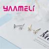 925 Silver Clover Stud Earrings with Sparkling Zircon for Women and Girls