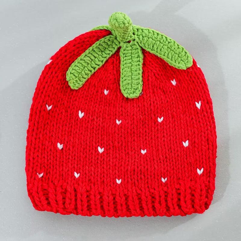 

Y2K Beanie For Women Strawberry Crochet Hats Beanies Cute Hat Grunge Emo Slouchy Warm Knitted Hats