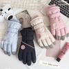 Cycling Gloves Female Cute Warm Thickened Velvet Hiking Northeast Electric Vehicle Cold Winter Skiing