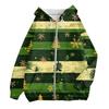 Women's Fashion Casual Christmas Print Long Sleeve Sweatshirt Pocket Jacket Zipper Hoodie Coat