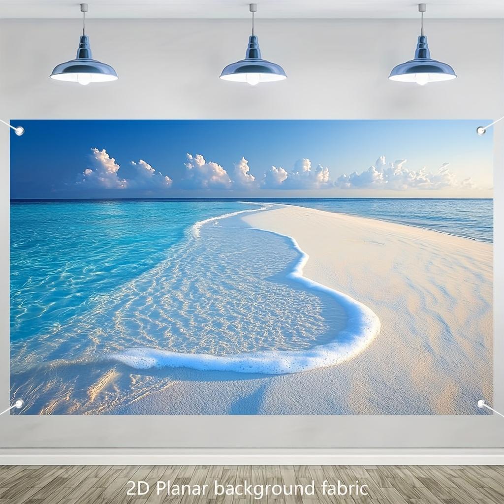 1pc Vibrant Maldives Beach Tapestry Emerald Waters and Beaches 150X100