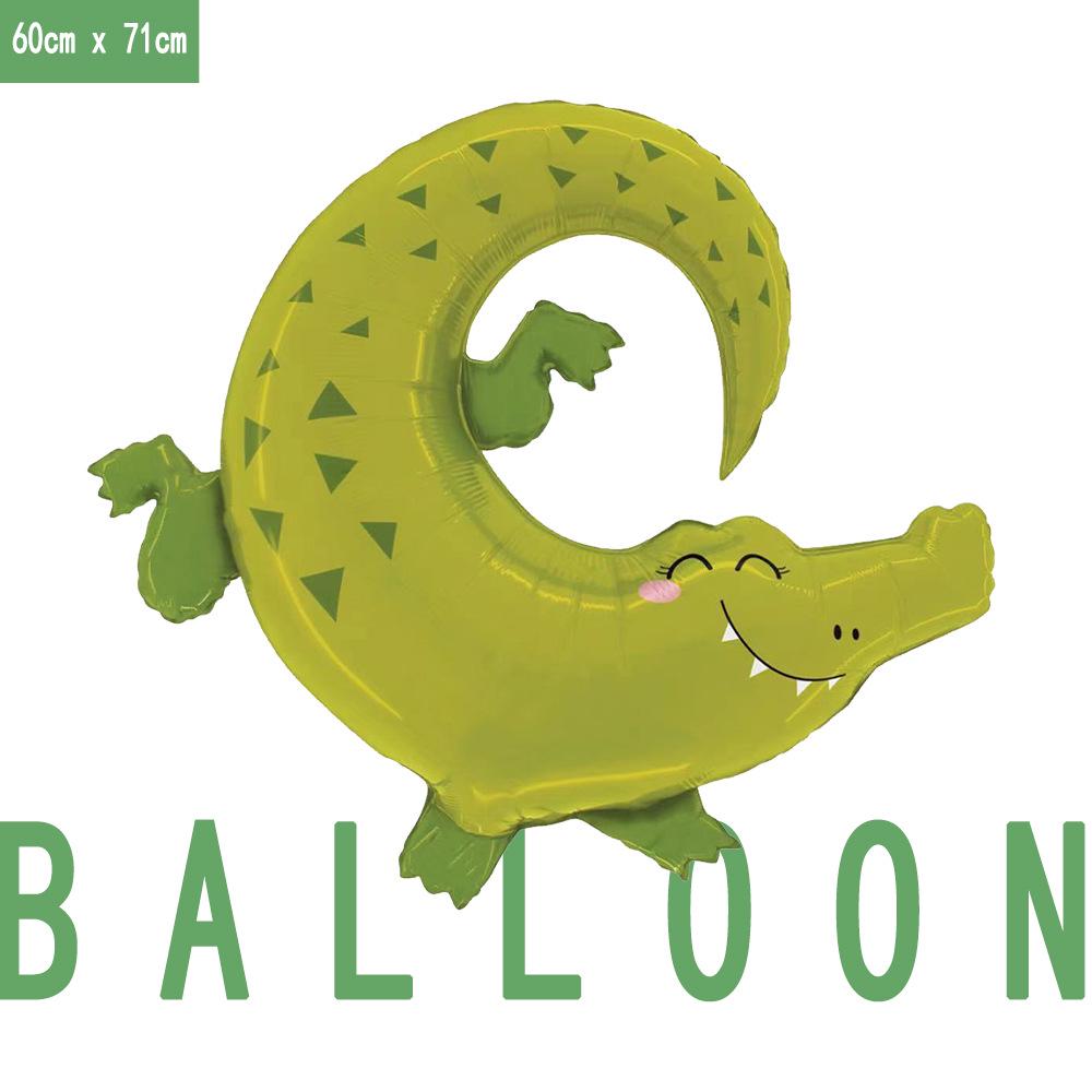 Cartoon Animal Balloons: Lion, Elephant, Monkey - Foil Decorations for Kids' Birthday Parties