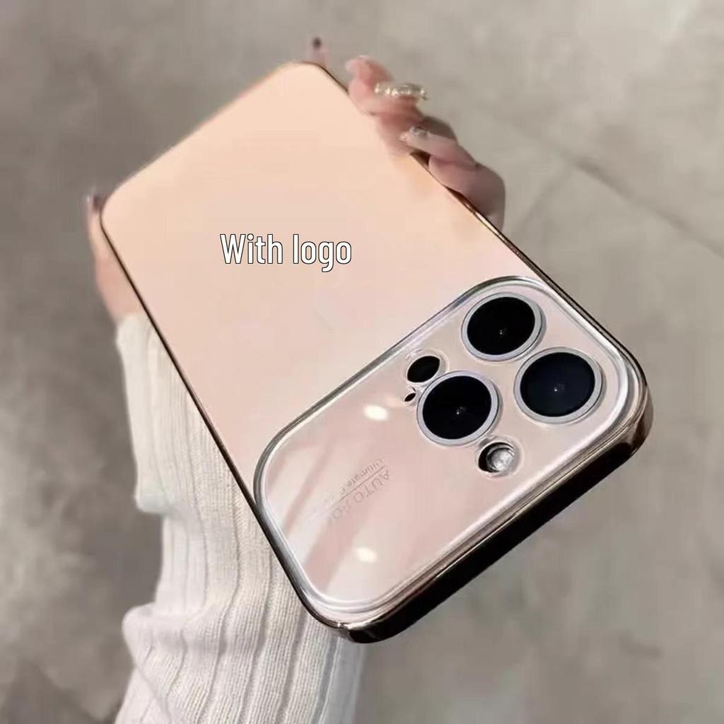 iPhone17 Pro Max Frosted Electroplated Case with Full Lens Protection
