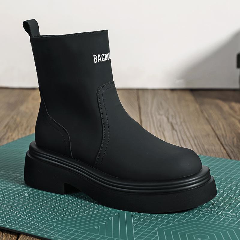 Chelsea Stiefeletten Herren 2025 Neue Frühling und Herbst Einzelstiefel Skinny Stiefel Plateau Martin Stiefel 5014-M